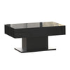 High gloss Coffee Table with RGB LED Lights Living Room Cocktail Table Black