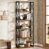 5-Tier Industrial Bookshelf, 70-Inch Tall Etagere Bookcase with Open Shelves