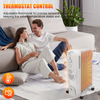 7 Fin Oil Filled Radiator Electric Portable Heater 3 Heat Thermostat Column UK