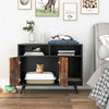 Indoor Wooden Cat House Cat Furniture End Table Nightstand with Shelves