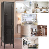 5-Tier Bathroom High Cabinet Freestanding Tall Narrow Storage Cabinet Organizer