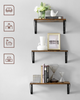 VASAGLE Set of 3 Floating Wall Shelves for Jewelry, Photo Frames 1-3-530