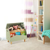 Kid Toy Storage Chest Bookcase Wooden Toy Box Flip-Top Storage Organizer Bins