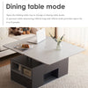 LIFT TOP COFFEE TABLE WITH 2 DRAWERS, SHELF STORAGE HYDRAULIC TEA TABLE DESK