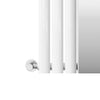Vertical Designer Radiator With Mirror Anthracite/White Oval Column Tall Rads