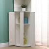 Modern Bathroom Tall Cabinet with Storage Shelf&Door Corner Shelf Bookshelf