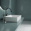 Bathroom Wash Basin Ceramic Countertop Rectangle Large White Sink 510x365mm