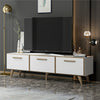 Kara Tv Stand Large with Storage - White & Wallnut