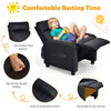 Kids Recliner Chair Ergonomic PU Leather Lounge Sofa w/ Adjustable Footrest
