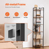 Rustic Tallboy Bookcase 6-Tier Bookshelf Tall Storage Shelving Unit Display Rack