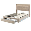 OTTOMAN STORAGE UPHOLSTERED BED FRAME HEADBOARD DRAWER LED DOUBLE KING 4FT6 5FT