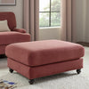 Dusk Hampshire Dusky Pink Matte Velvet Pouffe RRP £299