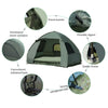 2-Person Tent Cot Folding Camp Tent Outdoor Hiking Bed Air Mattress Sleeping Bag