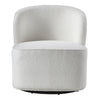Rotating Single Sofa Swivel Cuddle Armchair White Teddy Boucle Accent Tub Chairs