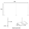 6x3m / 20x10ft Adjustable Wedding Backdrop Stand Background Curtain Pipe Stage
