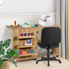 Folding Sewing Table 2 IN 1 Rolling Craft Table Home Office Desk Workstation