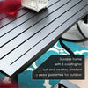 Metal Garden Bistro Table Outdoor Table Patio Furniture Table With Umbrella Hole