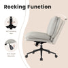 Desk Chair Ergonomic Swivel, Height Adjustable, Faux Leather, Wide Padded Seat