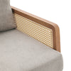 Mid-Century Modern Solid Wood Arm Chair Fabric Upholstered Armchair Rattan Chair