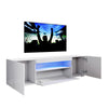 High Gloss White TV Stand Cabinet Unit Shelves Storage RGB LED Cupboard 180cm