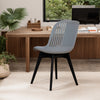 4-Piece Kitchen Dining Chairs Home Office Meeting Chair Set Modern Plastic Seat