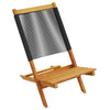 Folding Garden Chairs 4 pcs Black Solid Wood Acacia S9V2