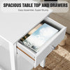 Bedside Cabinet with Drawer Wooden Nightstand with Shelf Bedside Table Bedroom