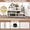 Modern TV Stand for TVs up to 40 Inch Wooden 4 Cubbies Media TV Console Table