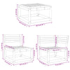 Lechnical Garden Sofa Set, 5-Piece Solid Wood Set, Conversation Set for J7E9
