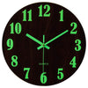 Luminous Silent Wall Clock Glow In The Dark Quartz Clocks Bedroom Night Light