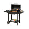 Black XL BBQ Charcoal Grill Barbecue Smoker Garden Outdoor Cooking Grill Steel
