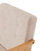 Linen Fabric Accent Chair Upholstered Leisure Armchair Tub Chair Solid Wood Legs
