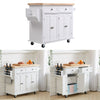 Kitchen Storage Trolley 2 Drawers Cabinet Cupboard Sideboard Dining Cart W/Wheel
