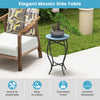 Outdoor Patio Side Table Mosaic Accent Table Coffee Table Porch Plant Stand Blue