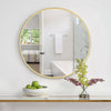 Large Gold Round Wall Mirror Vanity Bathroom Glass Circle Metal Frame Decor 50cm
