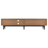 TV Unit with LED Lights, 3 Door Modern Media Stand Cabinet Living Room Furntiure