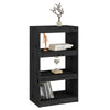 Book Cabinet/Room Divider Black 60x30x103.5 Solid Wood Pine R2P0