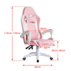 Racing Gaming Office Chair Swivel PU Leather Computer PC Desk Chair Pink White
