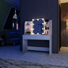 White Dressing Table with LED Hollywoo Mirror Modern Makeup Desk Vanity Table UK