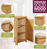 Corner Storage Cupboard, Oak Effect Wooden Low Cabinet with Shelf, Display Unit