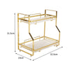 3 Tier Gold Corner Bath Shelf Shower Caddy Storage Rack Unit Organiser Stand