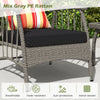 3 Piece Outdoor Rattan Wicker Garden Furniture Set with Cushions