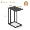Indoor Outdoor Sofa Couch Table with Adjustable Foot Pads-Dark Gray