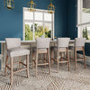Upholstered Barstools Kitchen Island High Chairs Pub Cafe Counter Seat Footrest