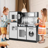 Chef Pretend Play Toy Kids Kitchen Playset w/Water Dispenser-Black