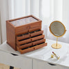 Desktop Storage Box Drawers Organizer Box Jewelry Container Case Storage Rustic