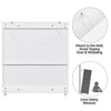 Shoe Cabinet Wooden Shoe Storage Cabinet Organizer 4-Tier Shoes Rack White