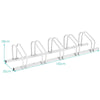 5 Bike Rack Steel Bicycle Floor Parking Stand, Cycling Garage Storage Organizer