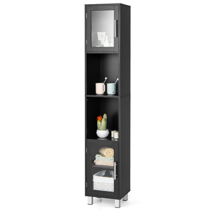 180CM Bathroom Cabinet Freestanding Slim Tower Cabinet Floor Storage Cabinet