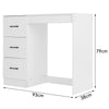3 Drawer Dressing Table White Makeup Desk Wooden Bedroom Furniture Desk New